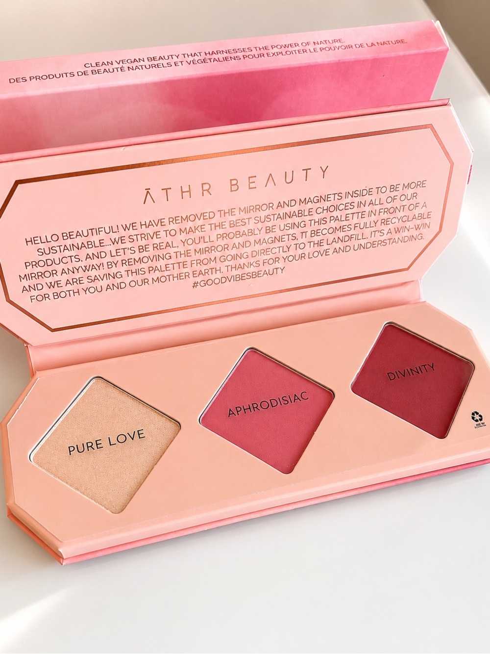 ATHR BEAUTY Crystal Cheek Palette - Pink & Coral Tones